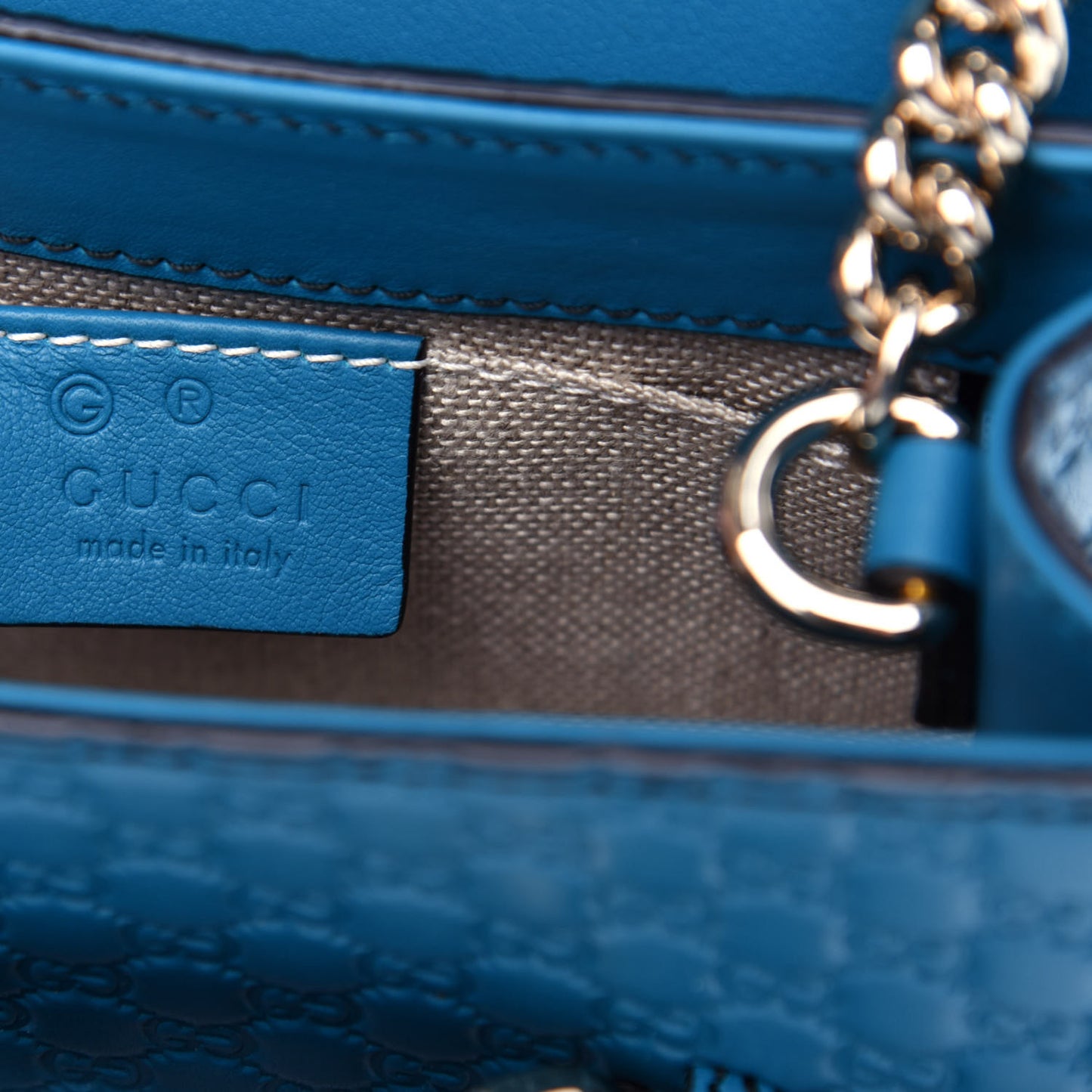 Microguccissima Mini Emily Shoulder Bag Deep Cobalt