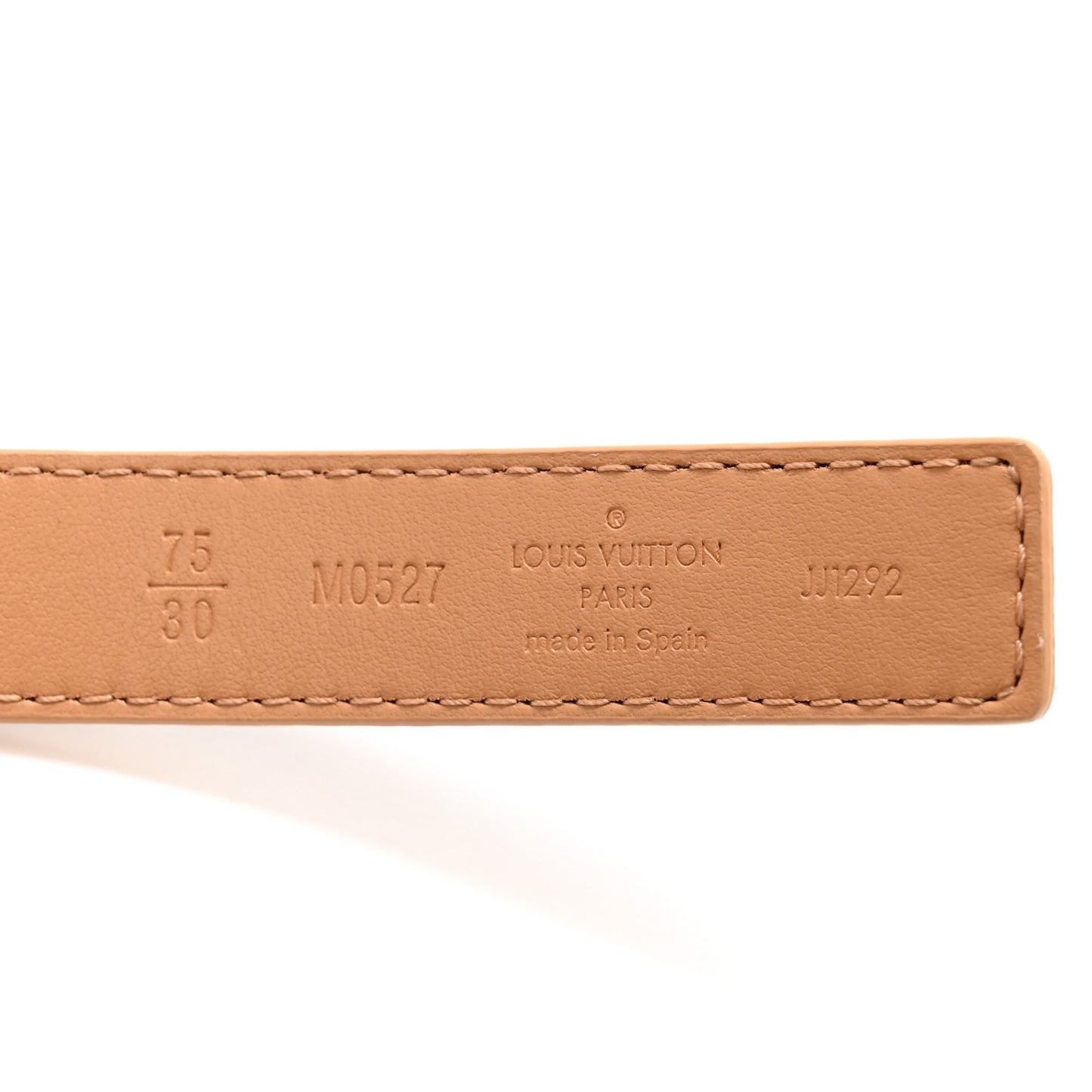 Calfskin Monogram 20mm LV Iconic Reversible Belt 75 30 Arizona Beige