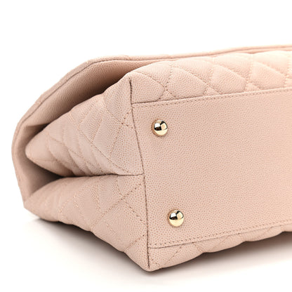 Chanel Caviar Quilted Small Coco Handle Flap Light Beige 6 of 11