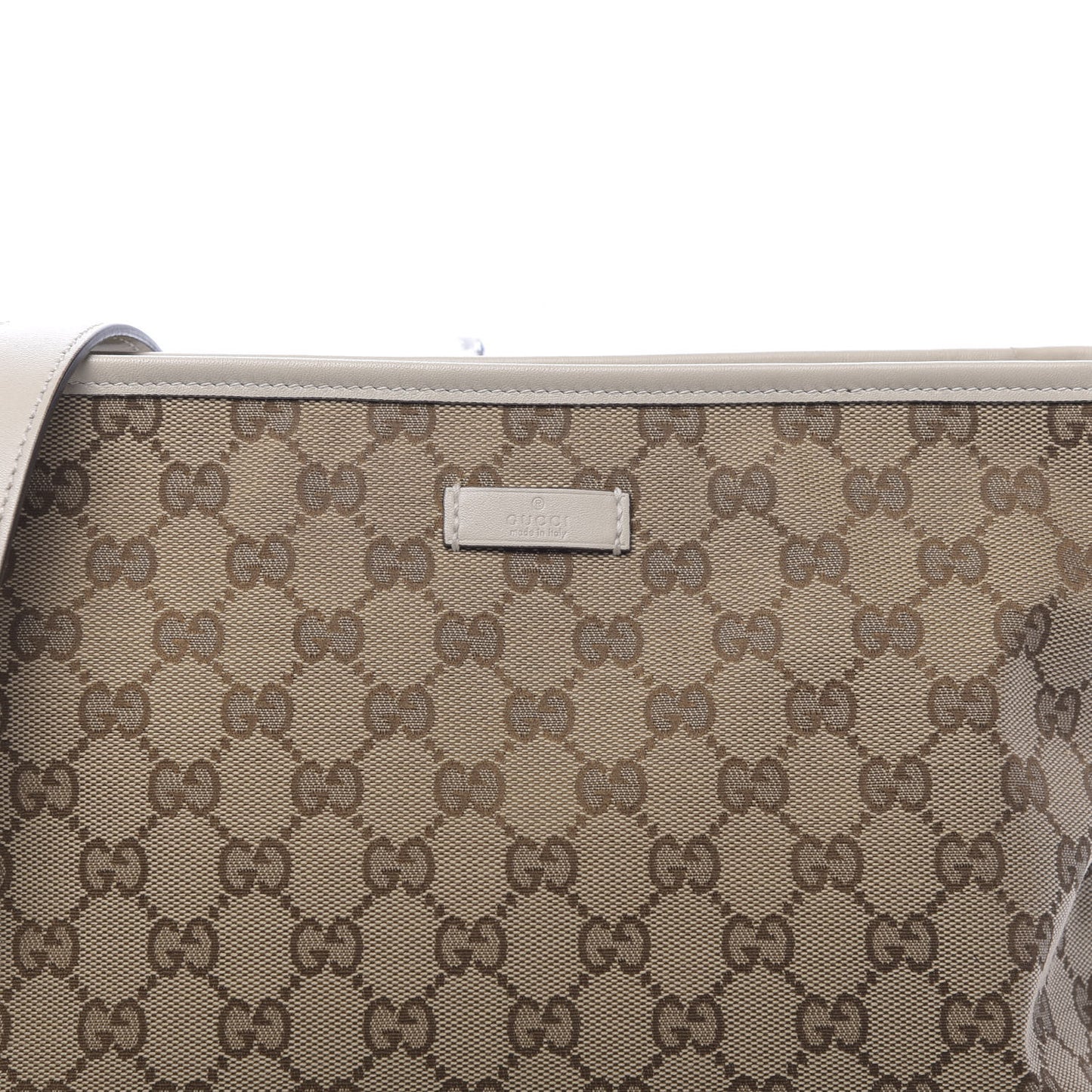 Monogram Medium Flat Messenger Bag Off White