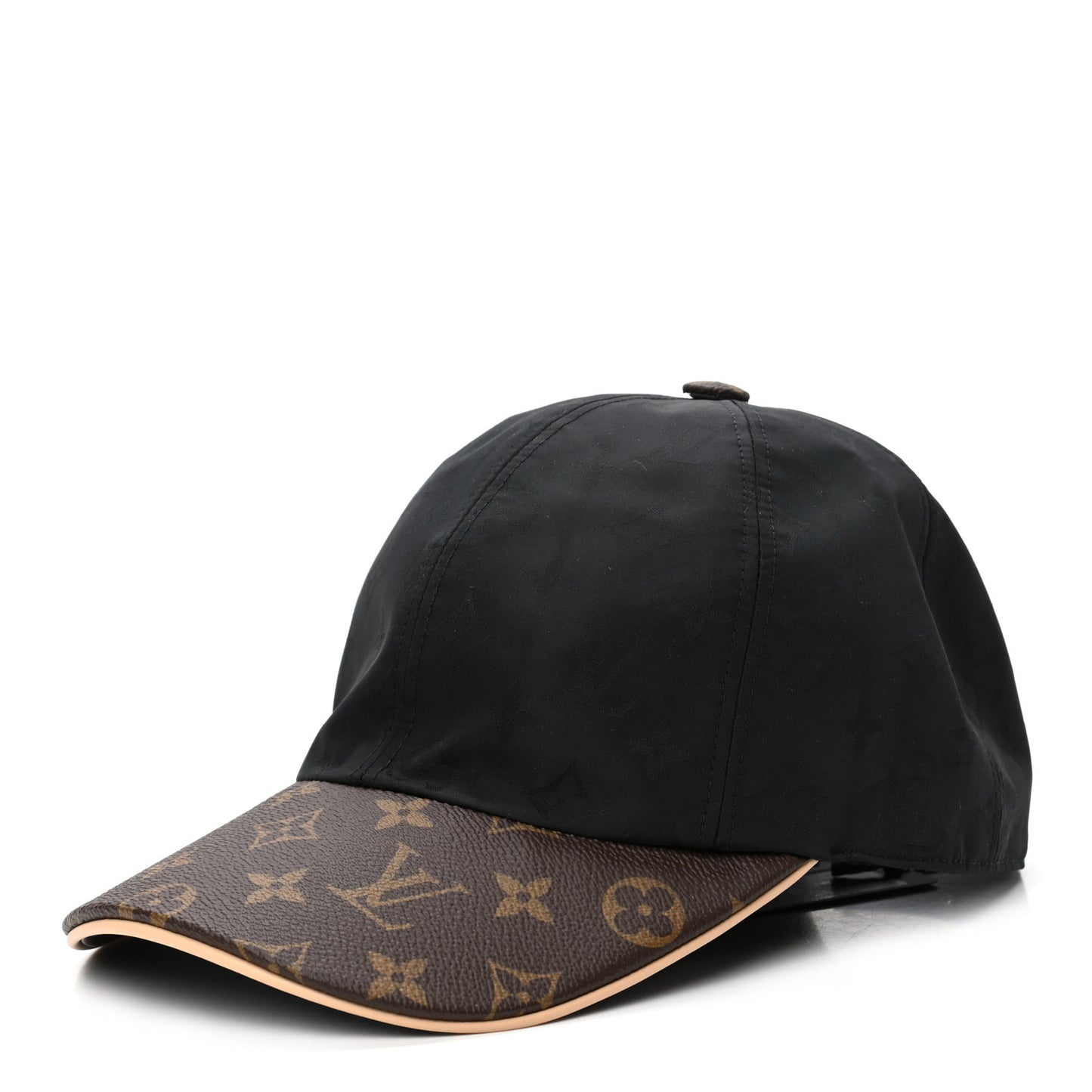 Polyester Silk Monogram LV Get Ready Cap M Black