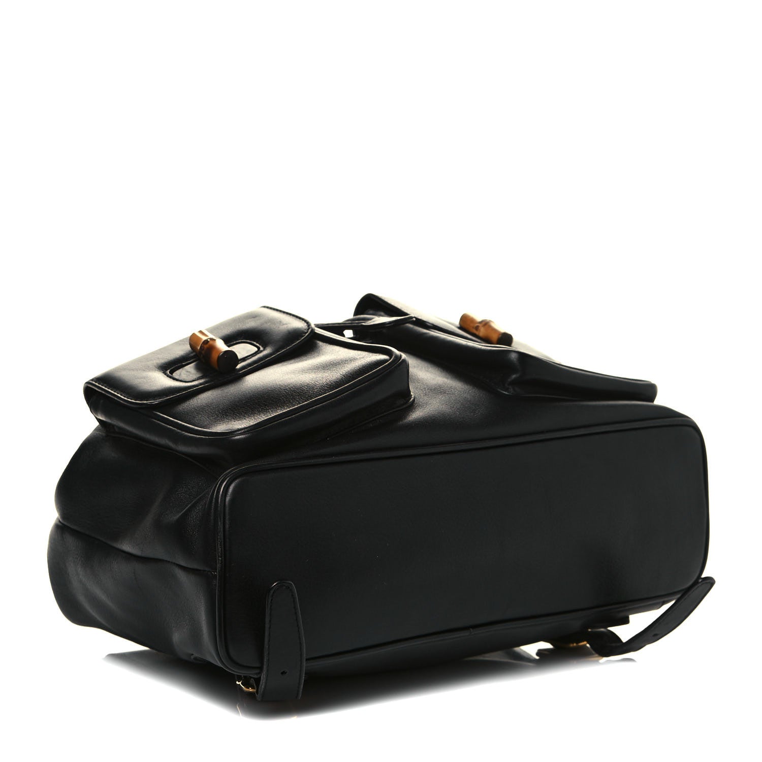 Gucci Calfskin Bamboo Backpack Black 3 of 15