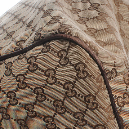 Gucci GG Monogram Web Large Collapsible Carry On Duffle Beige Brown 5 of 9