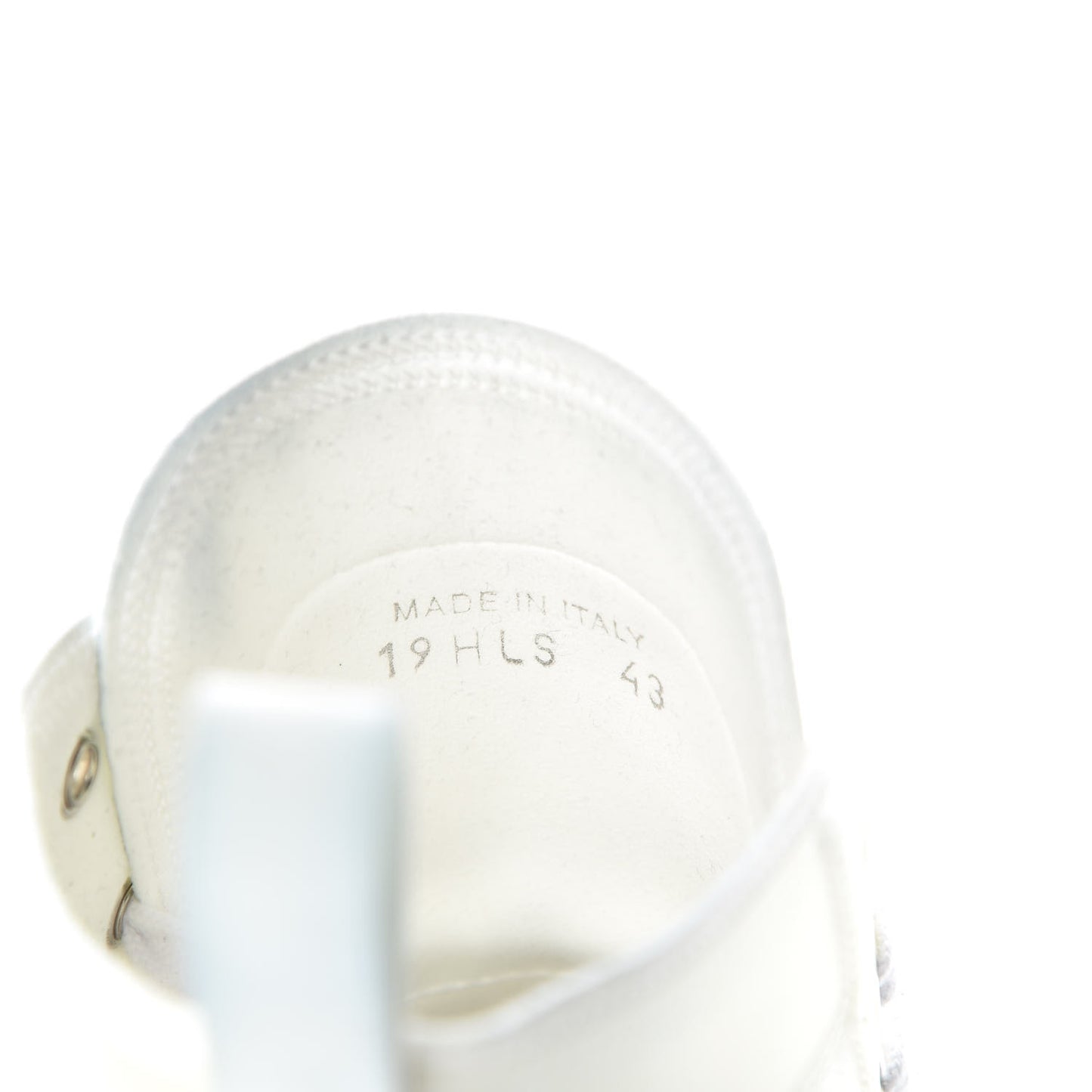 Technical Canvas Oblique Mens B23 High Top Sneakers 43 White
