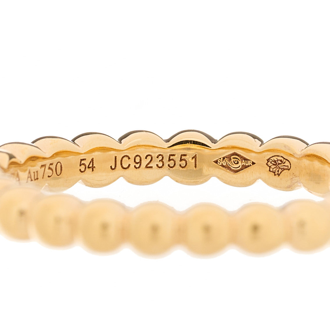 18K Rose Gold Medium Perlee Ring 54 6.75