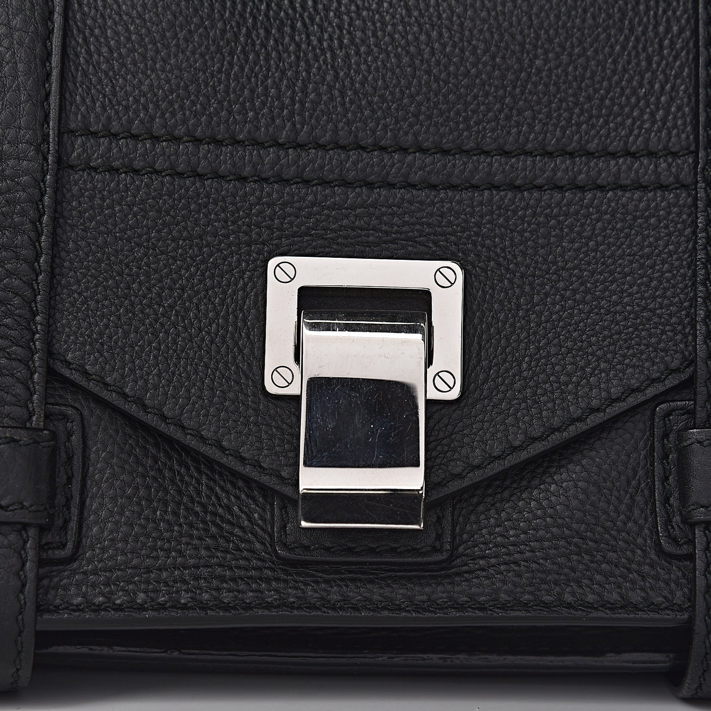 Grained Calfskin Tiny PS1 Satchel Black
