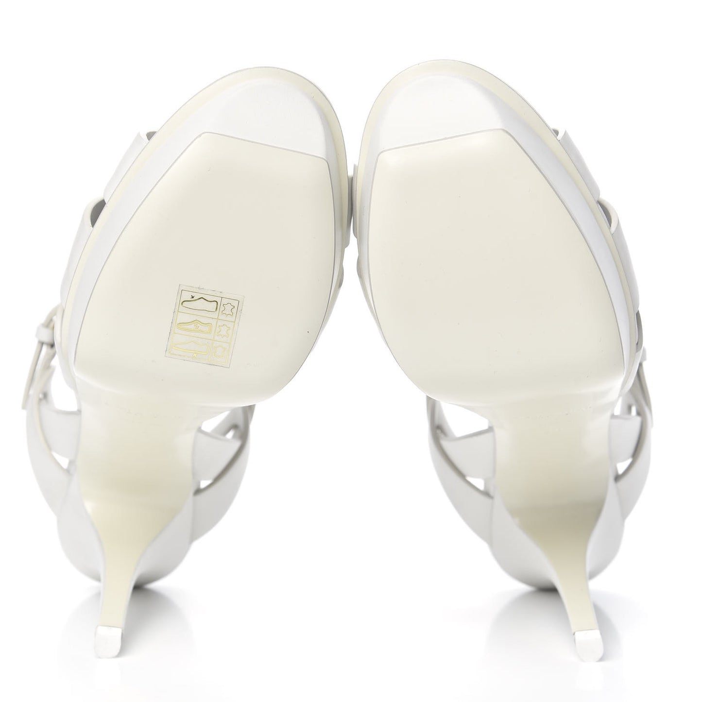 Calfskin Tribute 75 Platform Sandals 38 White
