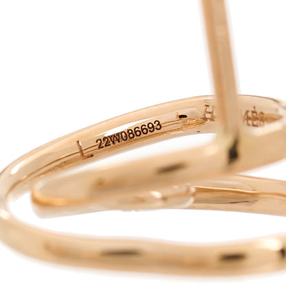Hermes 18K Rose Gold Diamond TPM Vertige Coeur Earrings 5 of 6
