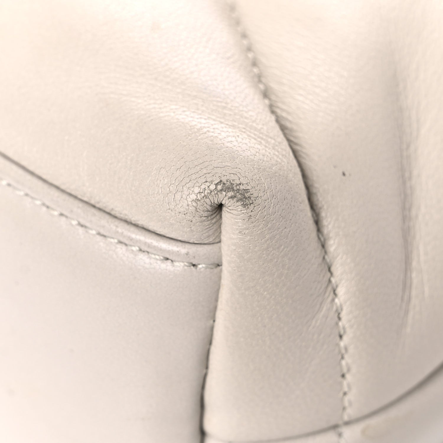 Saint Laurent Lambskin Quilted Toy Loulou Puffer Monogram Chain Satchel Crema Soft 8 of 19