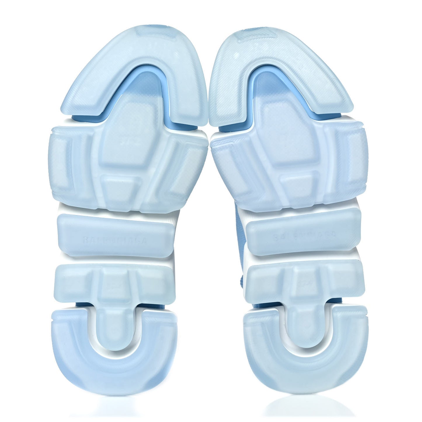 Technical 3D Recycled Knit Bi-Color Womens Speed 2.0 Transparent Sole Sneakers 37 Blue White Transparent Blue