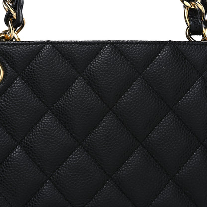 Chanel Caviar Quilted Petit Shopping Tote PST Black 8 of 10