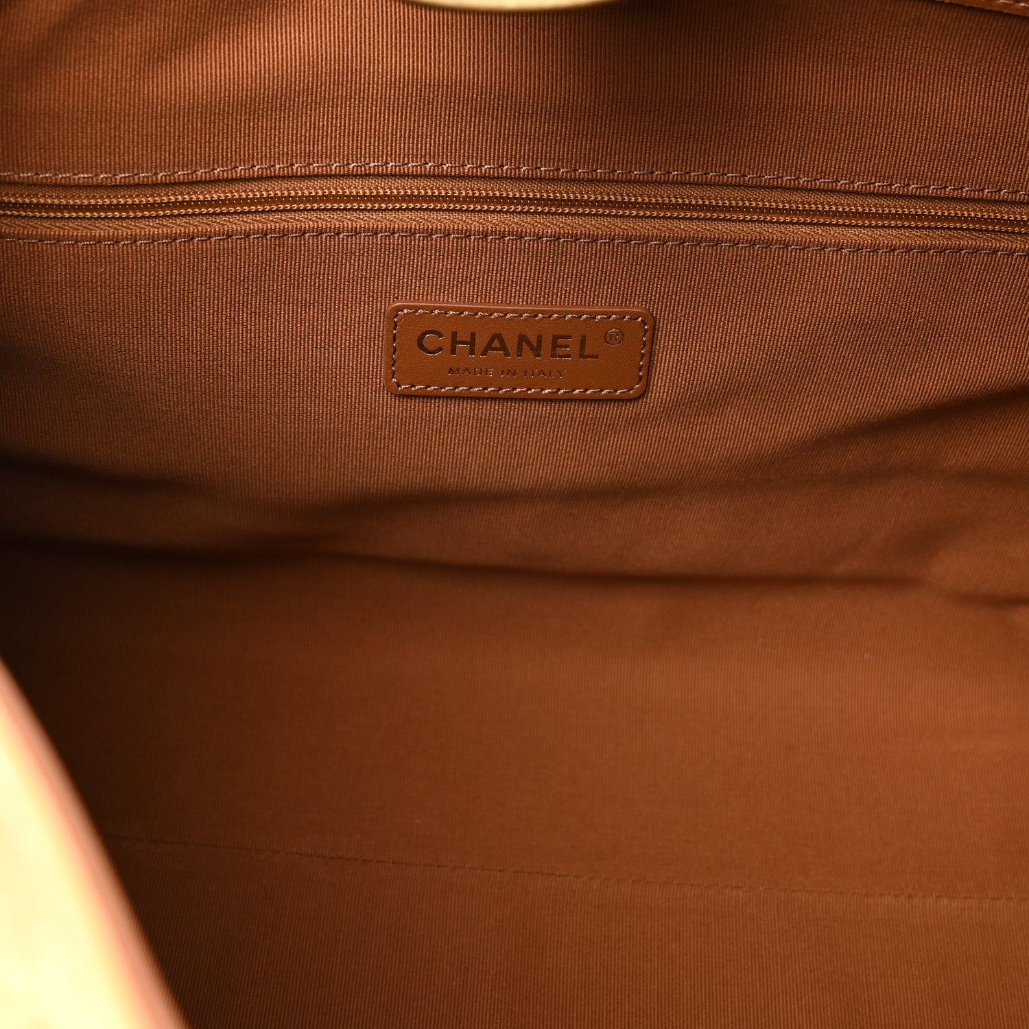 Chanel Suede Calfskin Shiny Lambskin Quilted Small Coco Base Shopping Bag Beige Camel 6 of 10