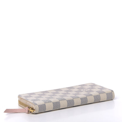 Louis Vuitton Damier Azur Clemence Wallet Rose Ballerine 4 of 9
