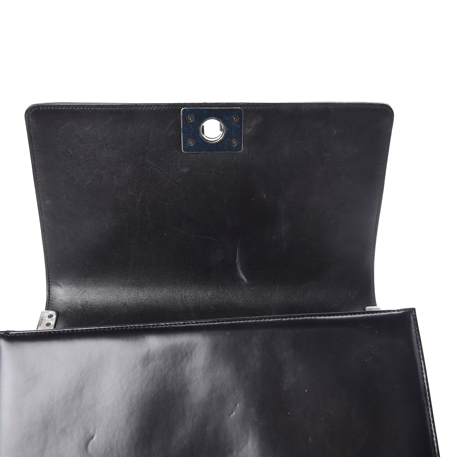 Chanel Glazed Calfskin Large Boy Flap Black 8 of 11