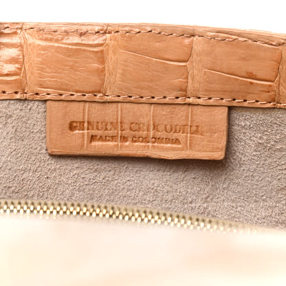 Nancy Gonzalez Crocodile Foldover Clutch Beige 7 of 11