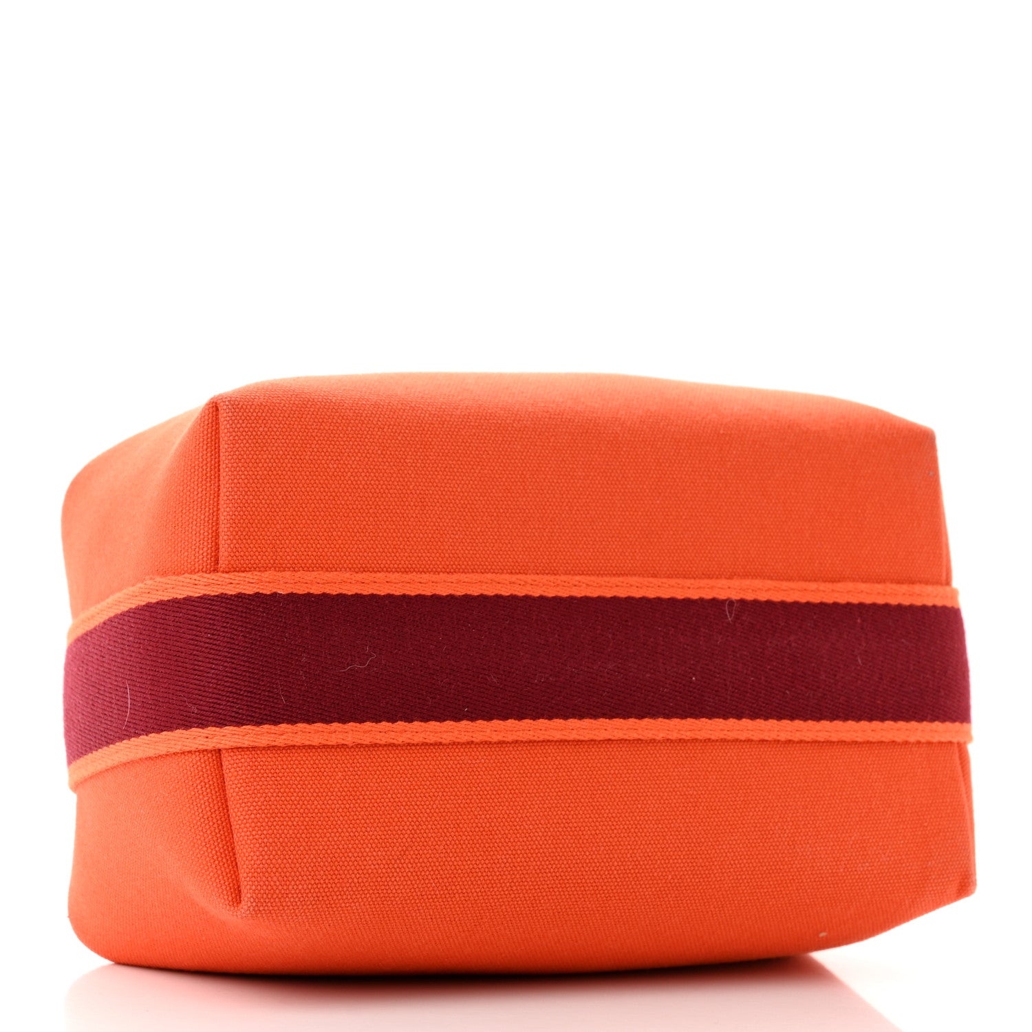 Hermes Canvas Small Bride-A-Brac Pouch Orange Burgundy 4 of 12
