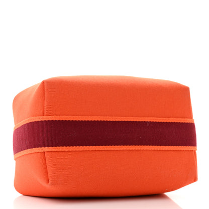 Hermes Canvas Small Bride-A-Brac Pouch Orange Burgundy 4 of 12