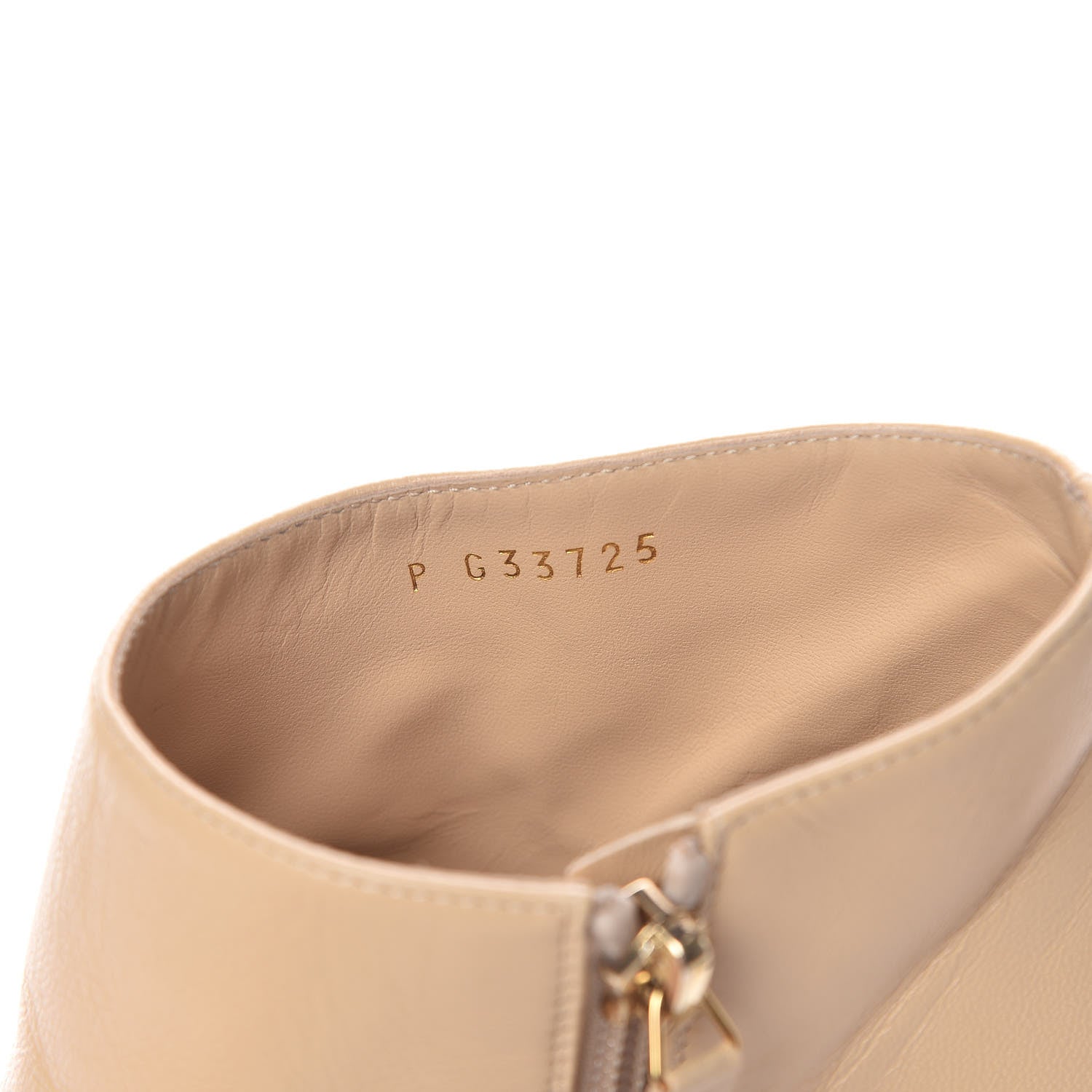 Chanel Lambskin CC Chain Cap Toe Short Boots 38.5 Beige Black 10 of 15