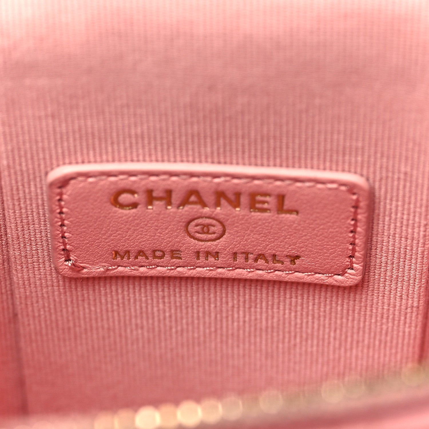 Chanel Caviar Quilted Phone Holder With Chain Pink 6 of 10