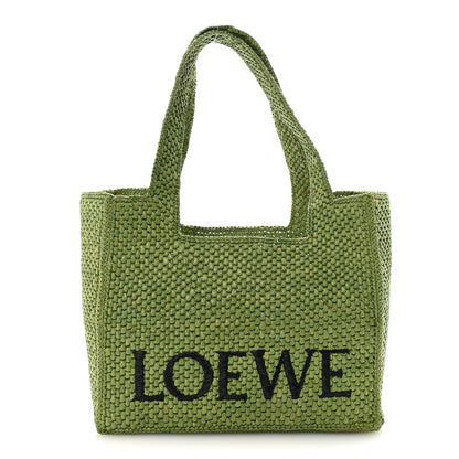 Loewe X PAULA'S IBIZA Raffia Font Tote Green 1 of 9