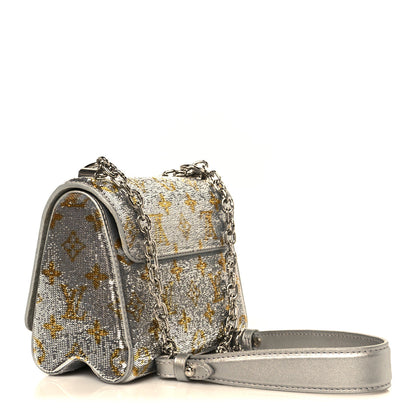 Louis Vuitton Sequins Monogram Twist Shoulder Bag PM Gold Silver 4 of 10