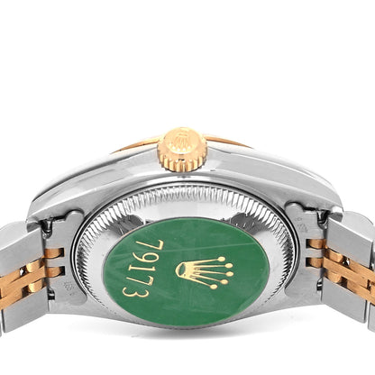 Rolex Stainless Steel 18K Yellow Gold Diamond 26mm Oyster Perpetual Datejust Watch Champagne 79173 4 of 4