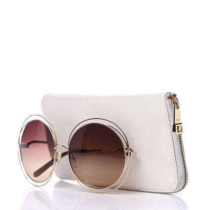 Chloe Oversized Round Carlina Oversized Round Sunglasses CE114S Gold 8 of 8