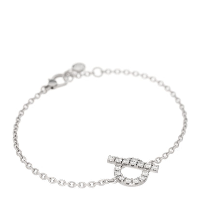 Hermes 18K White Gold Diamond Finesse Bracelet XS 1 of 4