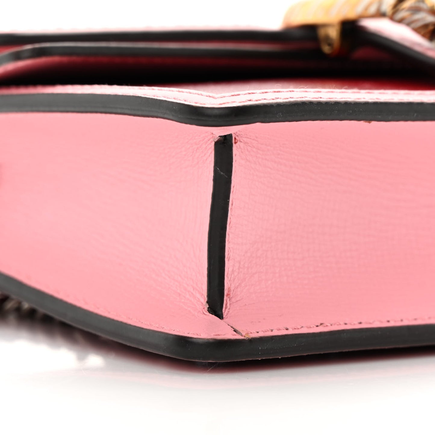 Azalea Calfskin Enamel Super Mini Dionysus Shoulder Bag New Cherry Red Wild Rose Off White
