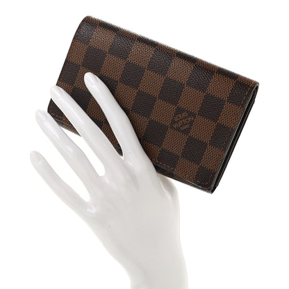 Louis Vuitton Damier Ebene Porte-Monnaie Billets Tresor Wallet 2 of 9