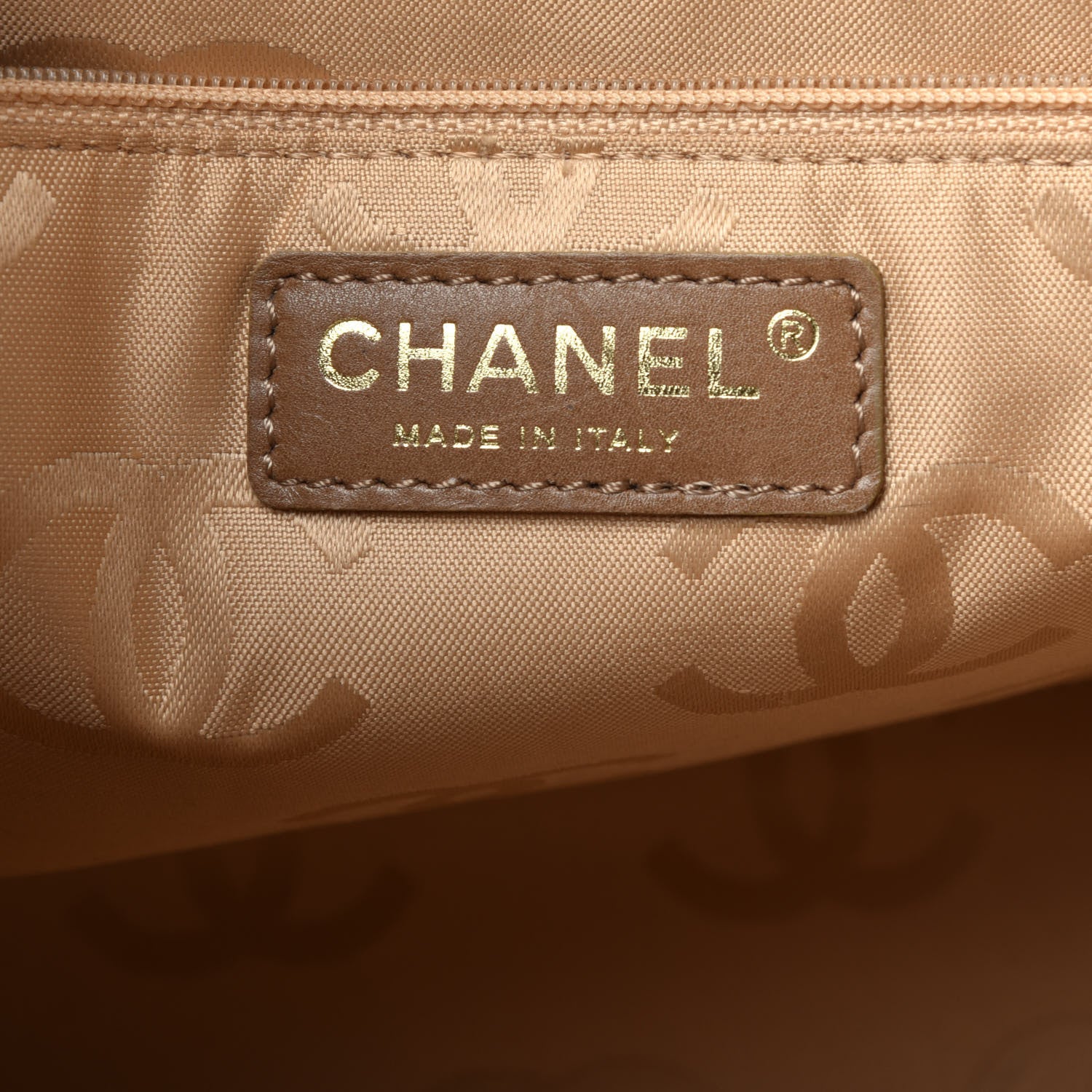 Chanel Patent Perforated Camellia Tote Beige 6 of 14