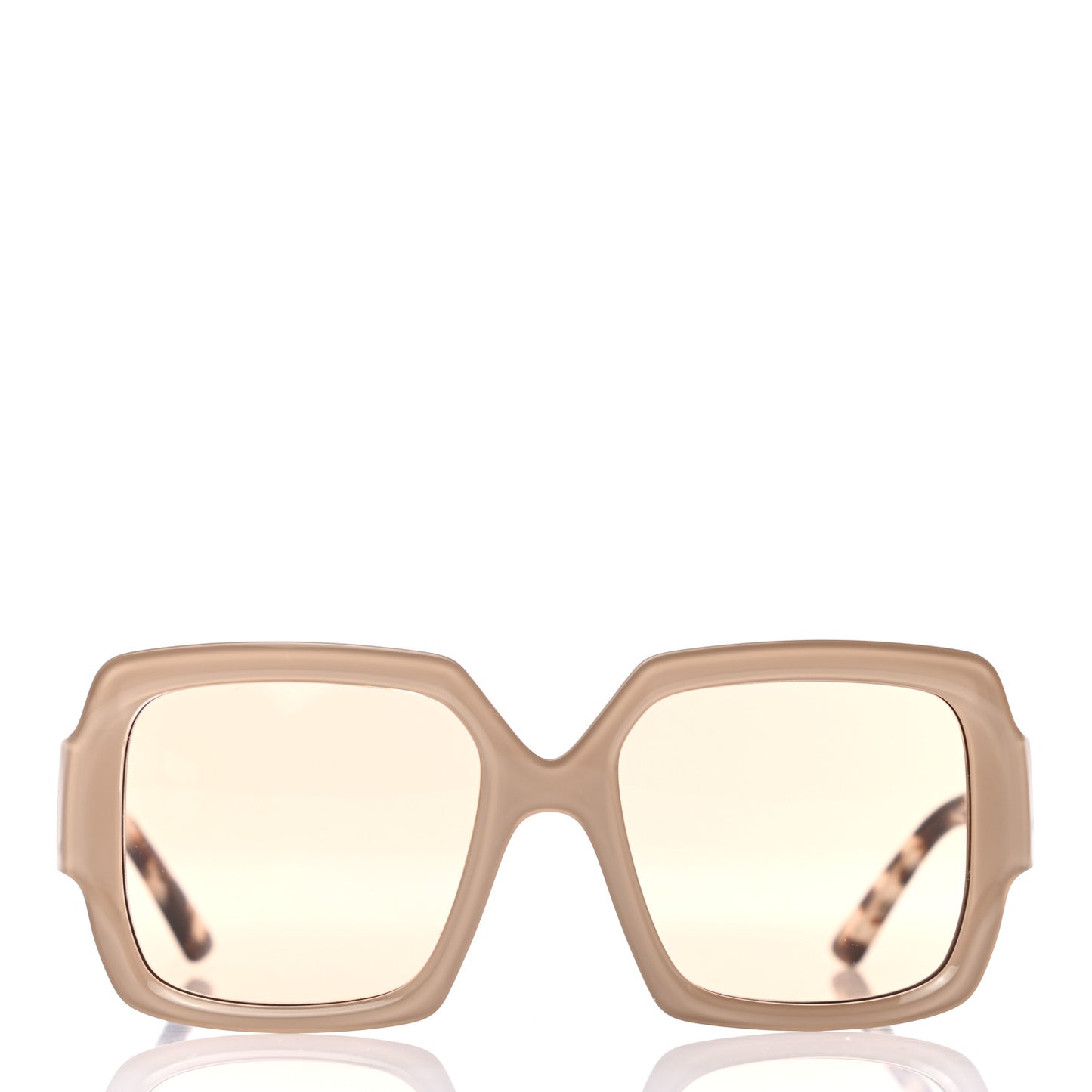 Oversized Monochrome Sunglasses SPR 21X Beige Tortoise