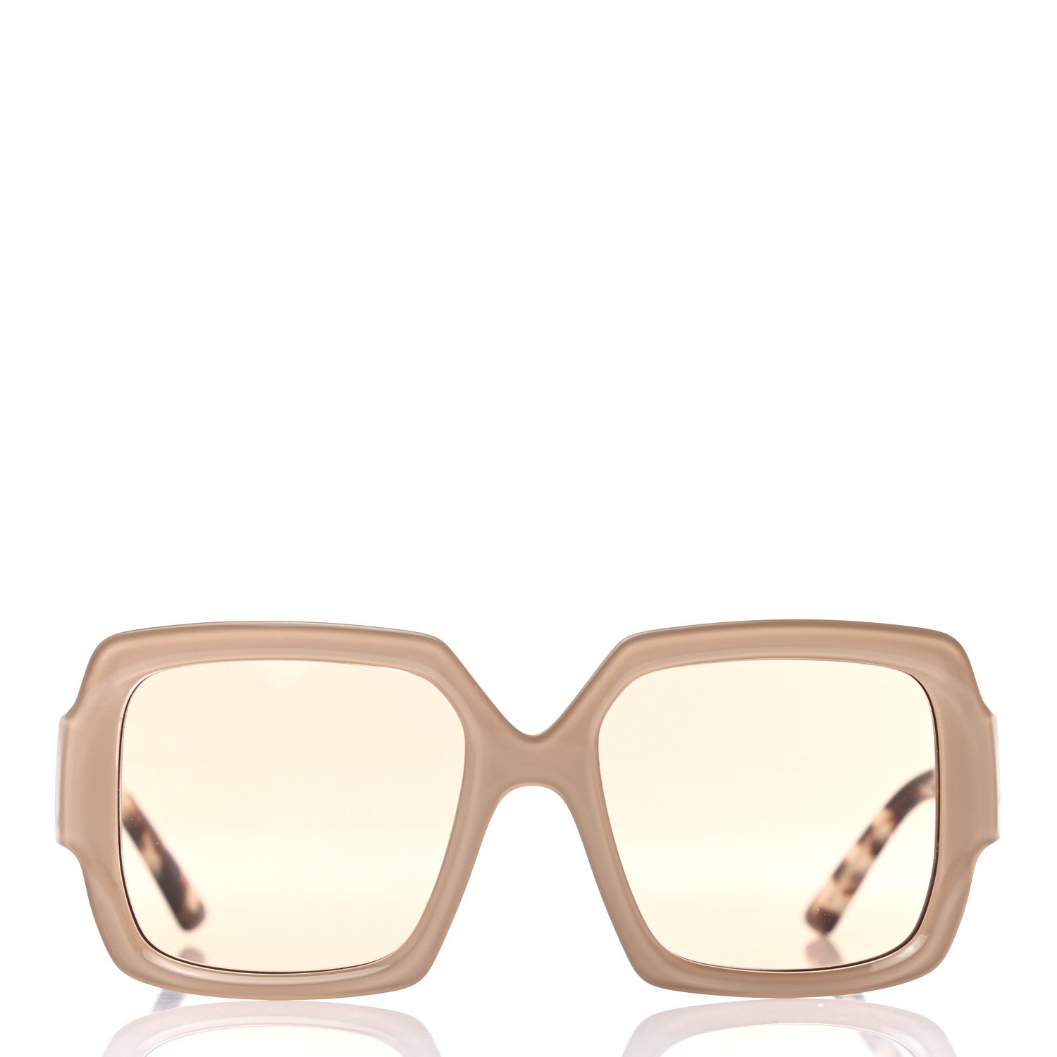 Prada Oversized Monochrome Sunglasses SPR 21X Beige Tortoise 2 of 7