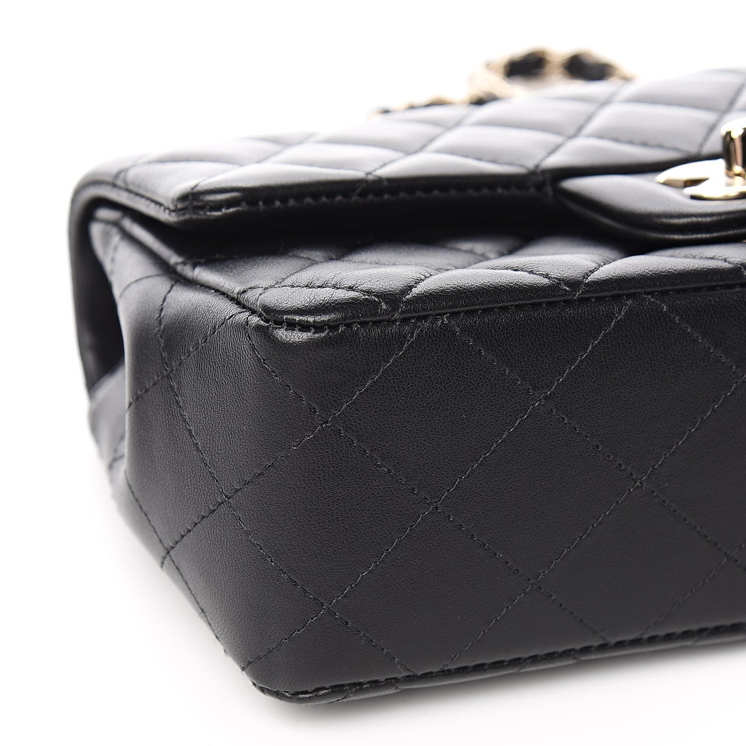 Chanel Lambskin Quilted Mini Rectangular Flap Black 8 of 11