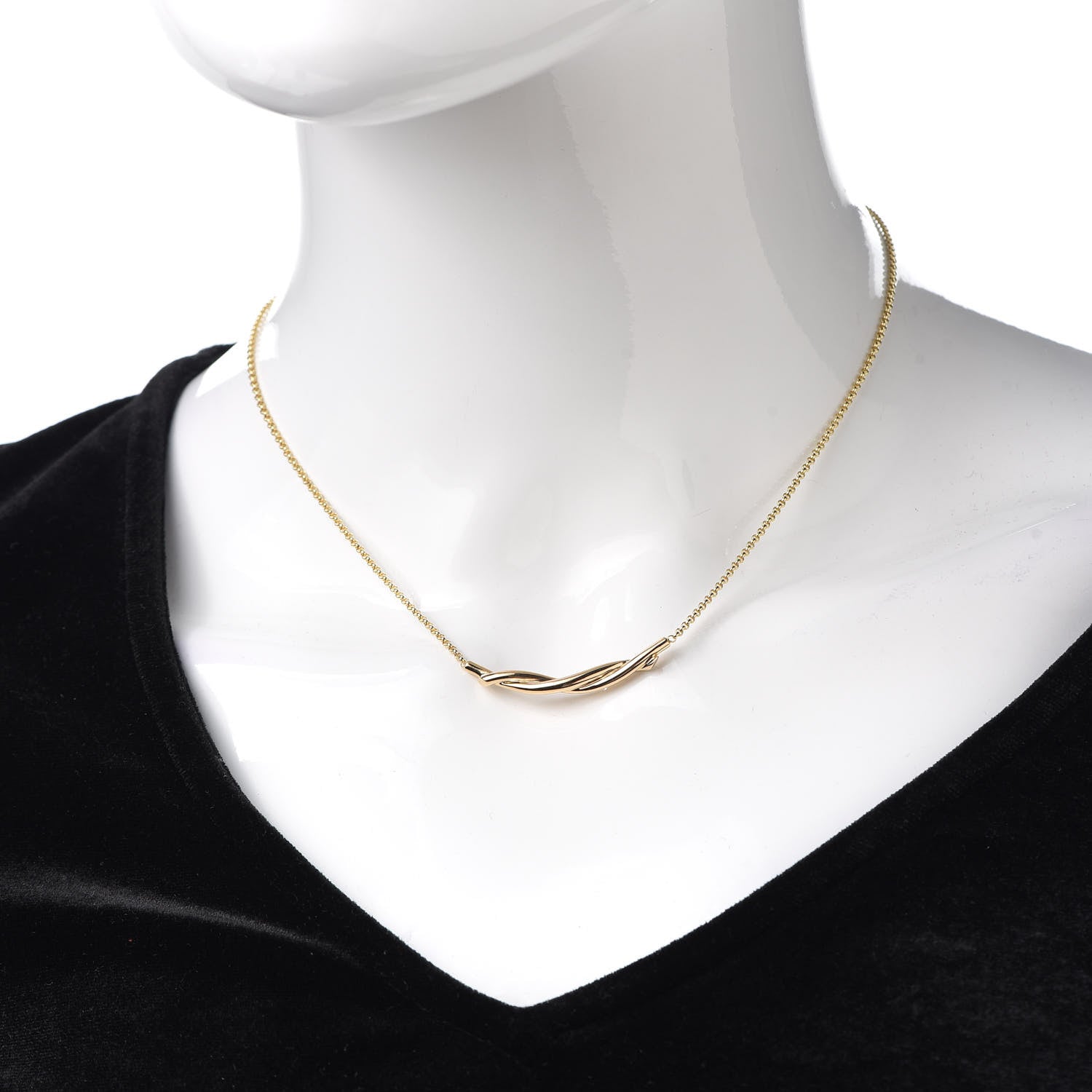 Cartier 18K Yellow Gold Entrelaces Pendant Necklace 2 of 6