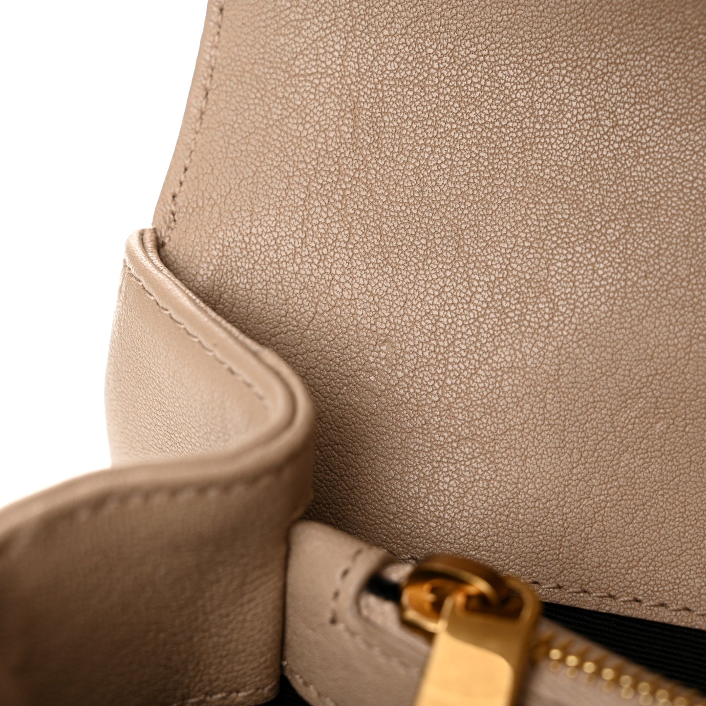 Sheepskin Matelasse Chevron Monogram Medium College Bag Dark Beige