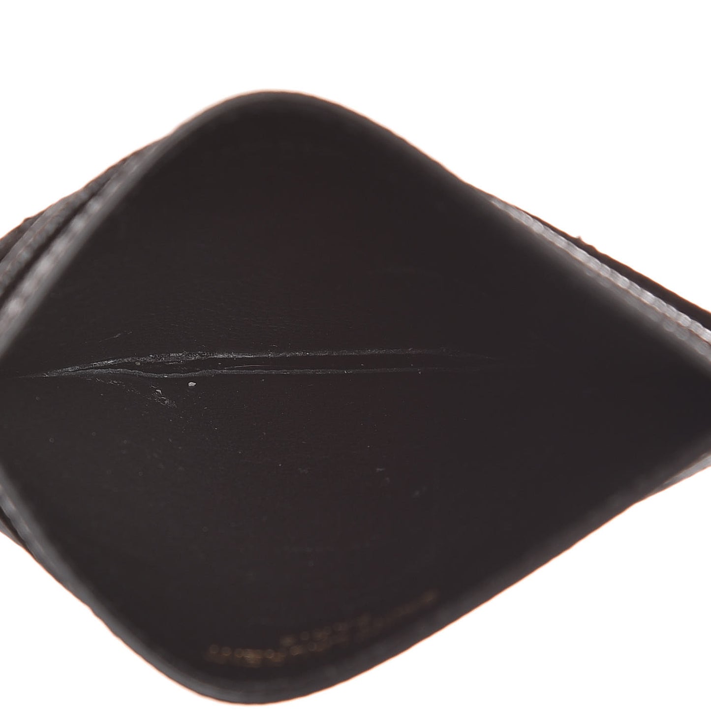 Grain De Poudre Matelasse Chevron Monogram Credit Card Case Black