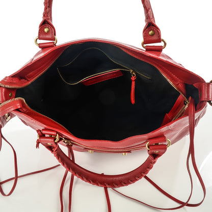 Balenciaga Sugar Goatskin Classic Gold Hardware Velo Rouge Rouge Coquelicot 15 of 15