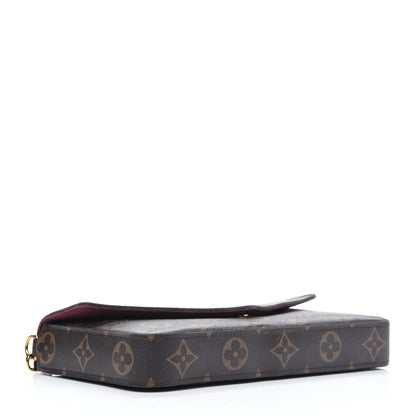Louis Vuitton Monogram Pochette Felicie Chain Wallet Fuchsia 4 of 16