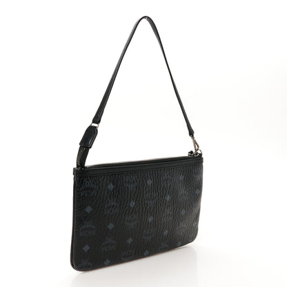 MCM Visetos Liz Shopper Tote Pouch Black 3 of 9