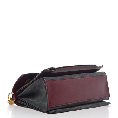 Givenchy Crinkled Patent Deerskin Suede Small GV3 Shoulder Bag Aubergine Graphite 5 of 7