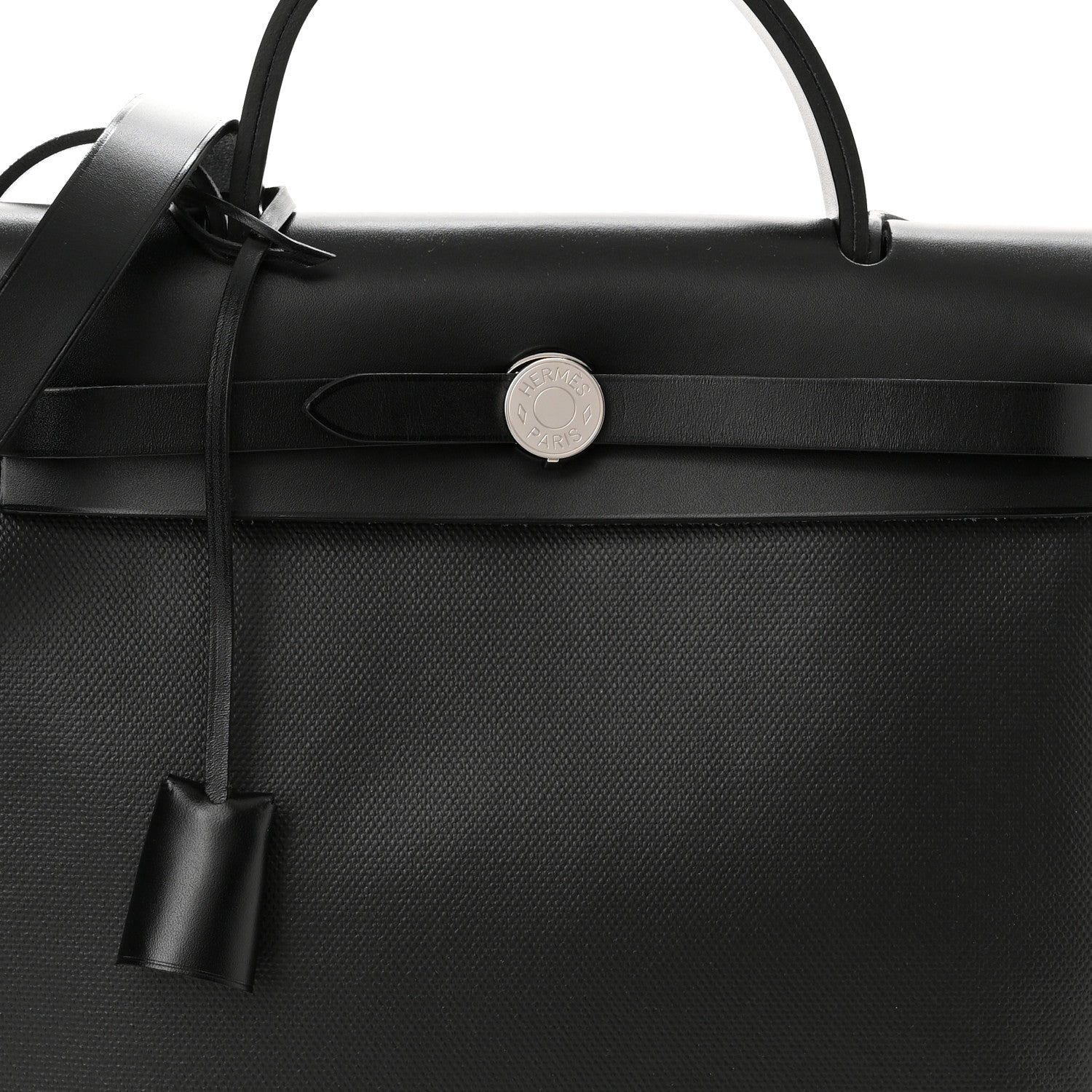 Hermes Toile H Berline Vache Hunter Herbag Zip PM 31 Black Ecru 8 of 11