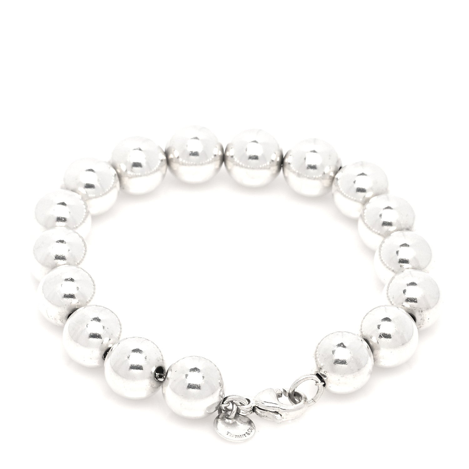 Tiffany Sterling Silver 10mm HardWear Ball Bracelet 3 of 5