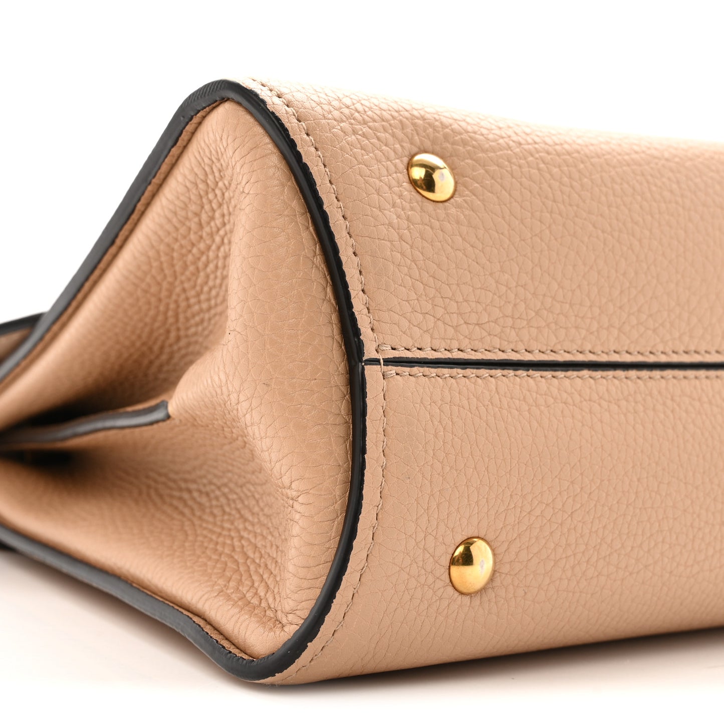 Calfskin Small Margot Top Handle Satchel Almond
