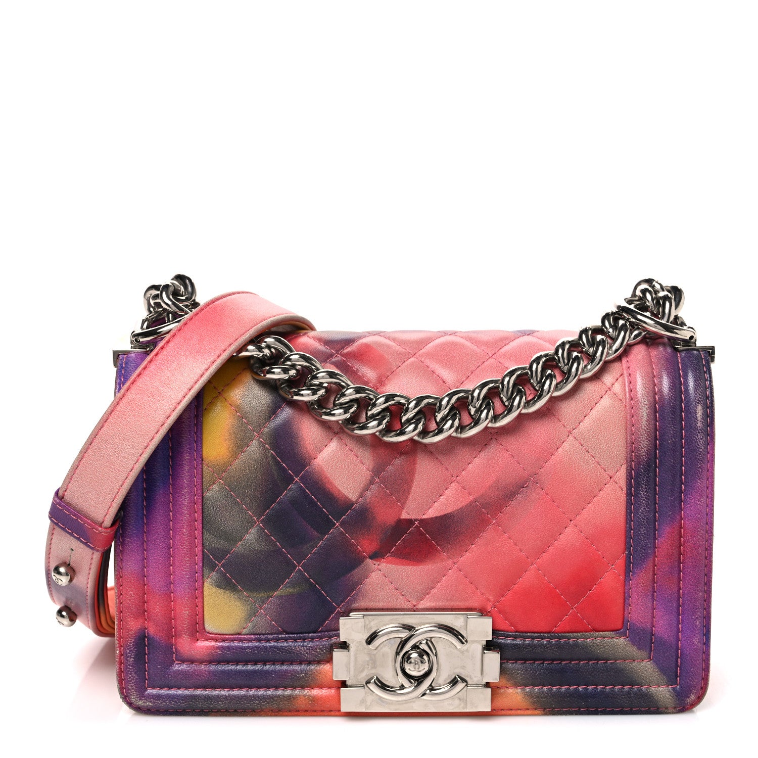 Chanel Lambskin Quilted Small Flower Power Boy Flap Multicolor 1 of 11
