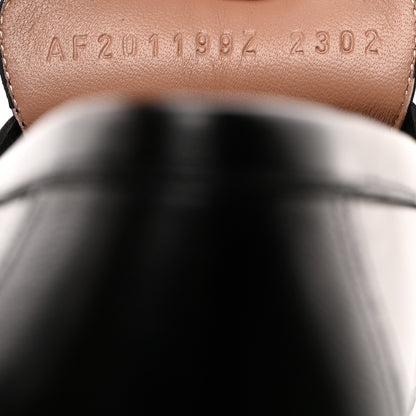 Hermes Goatskin Womens Paris Loafers 37 Black 7 of 9