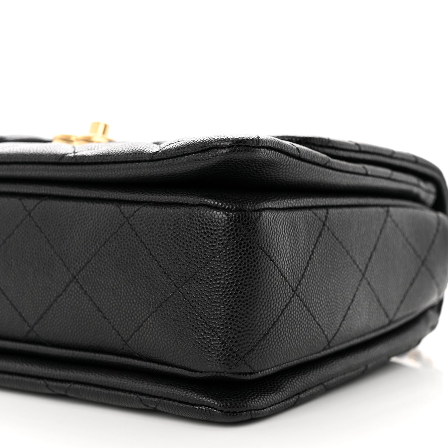 Caviar Quilted Coco First Flap Black