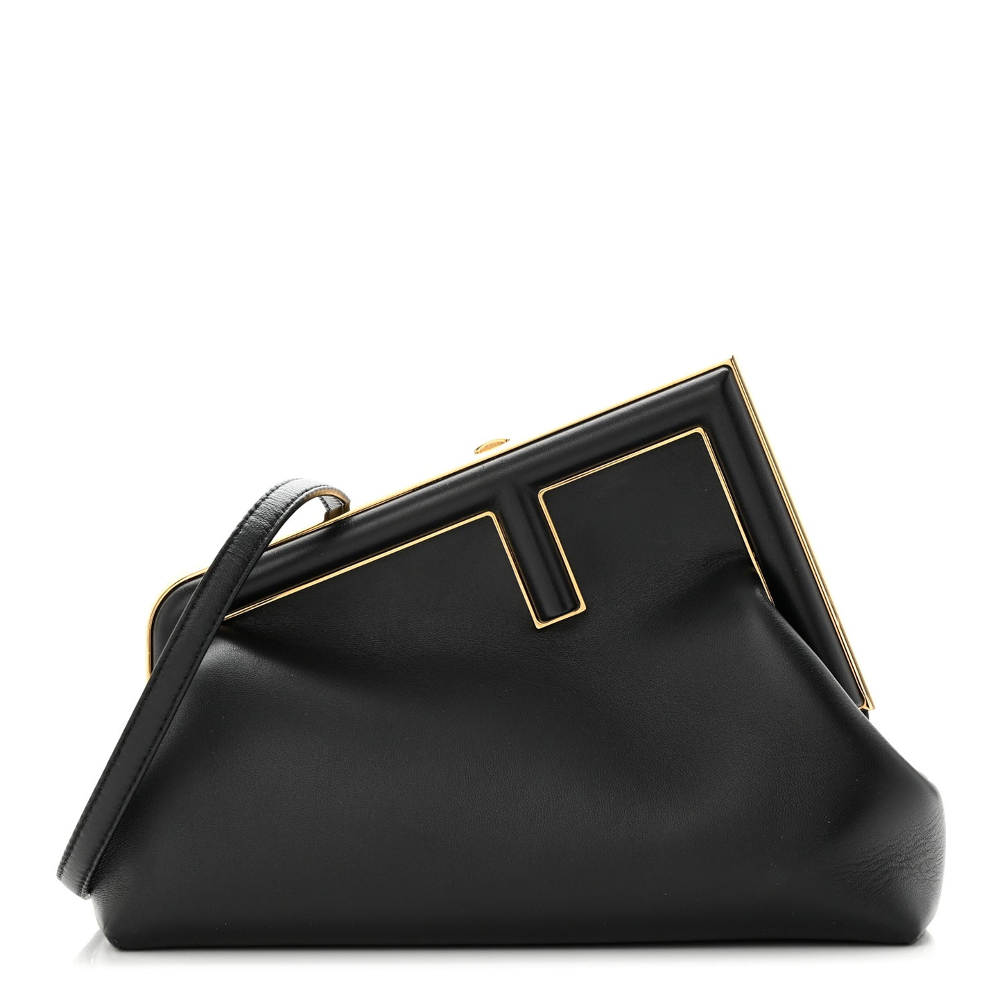 Shiny Nappa Small Fendi First Black