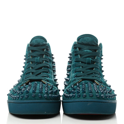 Christian Louboutin Veau Velours Mens Louis Orlato Flat Spikes Sneakers 42.5 Green 2 of 8