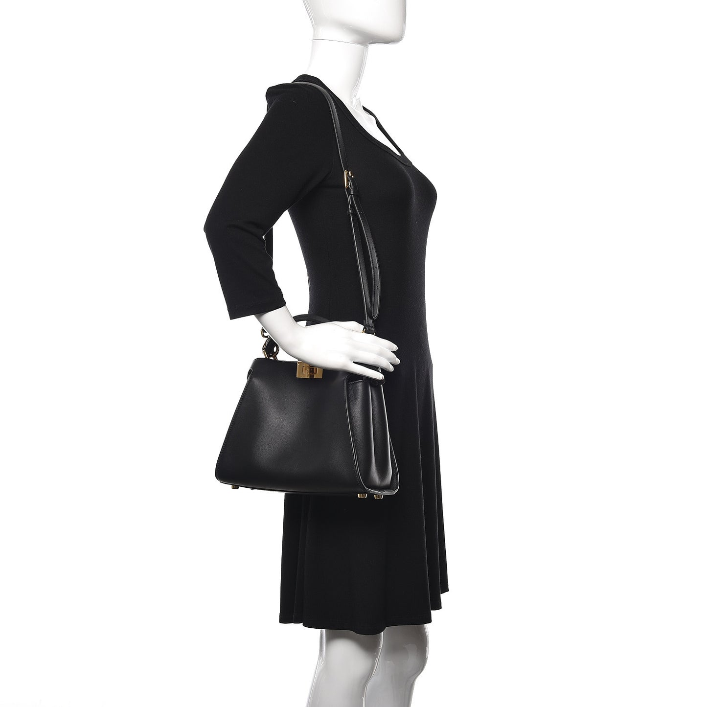 Vitello Tahiti Burro Medium Peekaboo Iconic Essentially Satchel Black Corda